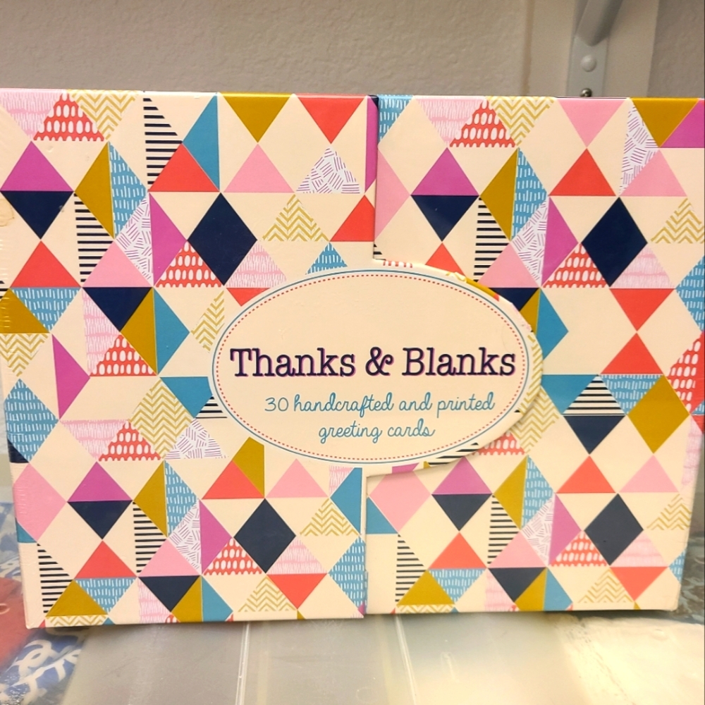 NIB NEW Thanks And Blanks Greeting Cards Set Of 30